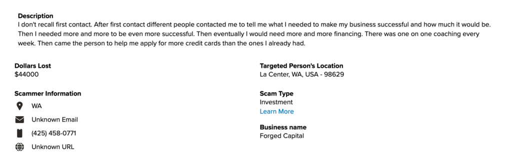 Forged Capital review